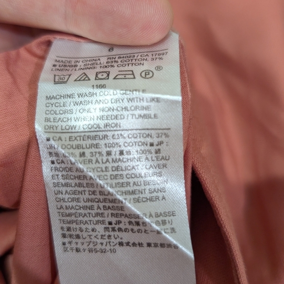 NWOT Banana Republic Cotton Linen Blend Skirt In Coral Size 6 - Picture 8 of 10